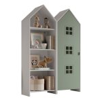 Pack - Étagère enfant & armoire casami bruges 171cm blanc & vert Pack - Étagère enfant & armoire casami bruges 171cm blanc & vert