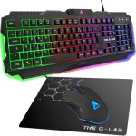 Pack gamer 3 en 1 - the g - lab - combo helium - souris filaire - clavier filaire - tapis de souris