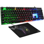 Pack gamer 4 en 1 - the g - lab - combo yttrium - souris filaire - clavier filaire - tapis de souris