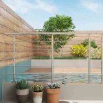 Pack garde - corps 2 m 5 barres inox 304 argent installation verticale int�rieur ext�rieur by aica