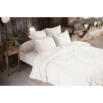 Pack gaze de coton parure de couette 260x240 cm + drap housse 160x200 + 2 taies 50x70 blanc