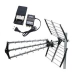 Pack hdsat antenne tnt trinappe gain 18db uhf rateau + kit preamplificateur de mat 5g tnt uhf + alim