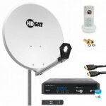 Pack hdsat parabole satellite acier 60cm + lnb single + récepteur fransat + câble hdmi Pack hdsat parabole satellite acier 60cm + lnb single + récepteur fransat + câble hdmi