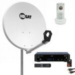Pack hdsat parabole satellite acier 60cm + lnb single + récepteur tntsat Pack hdsat parabole satellite acier 60cm + lnb single + récepteur tntsat