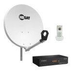 Pack hdsat parabole satellite acier 60cm avec support lnb + lnb single + décodeur satellite astra hd Pack hdsat parabole satellite acier 60cm avec support lnb + lnb single + décodeur satellite astra hd