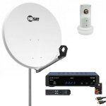 Pack hdsat parabole satellite acier 80cm + lnb single + récepteur tntsat Pack hdsat parabole satellite acier 80cm + lnb single + récepteur tntsat