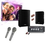 Pack karaoke 600 + ampli + 2 enceintes 300w + 2 micros pa dj sono led light club bar soiree familliale ... Pack karaoke 600 + ampli + 2 enceintes 300w + 2 micros pa dj sono led light club bar soiree familliale ...