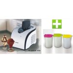 Pack klaiser h50 turbine a glaces professionnelle avec livre de 62 recettes + set de 3 bols supplmentaires ...