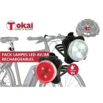 Pack lampes led av / ar rechargeables - tokaï - noir - cyclo - cross Pack lampes led av / ar rechargeables - tokaï - noir - cyclo - cross
