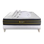 Pack literie - ultra - 140x190 cm - matelas mmoire de forme - sommier tapissier - 2 oreillers inclus ...