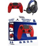 Manette ps4 - bluetooth - rouge - casque gamer pro - 1661 - double vibration - 3. 5 jack Manette ps4 - bluetooth - rouge - casque gamer pro - 1661 - double vibration - 3. 5 jack
