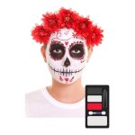 Pack de maquillage squelette - trusted shop - dia de los muertos - taille unique - multicolore - mixte ...