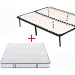 Pack matelas 140x190 cm + sommier + pieds Pack matelas 140x190 cm + sommier + pieds