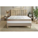 Pack matelas le cosy 160x200cm m�moire de forme - ep. 30cm + sommier kit beige