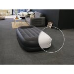 Pack matelas gonflable pillow rest raised 1 place intex + drap housse