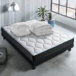 Pack matelas ressorts ensachés 140x190 cm atmosphere + couette + 2 oreillers 7 zones de confort tissu ... Pack matelas ressorts ensachés 140x190 cm atmosphere + couette + 2 oreillers 7 zones de confort tissu ...