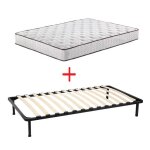 Pack matelas + sommier 90 x 190 cm - ensemble sommier matelas