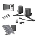 Pack motorisation portail battant solaire et visiophone sans fil 100% solaire Pack motorisation portail battant solaire et visiophone sans fil 100% solaire