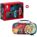Pack nintendo : console nintendo switch ? bleu non & rouge non + housse de transport
