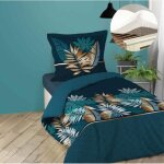 Pack parure de couette enfant 140x200 cm alianor + drap housse 90x190 blanc