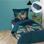 Pack parure de couette enfant 140x200 cm alianor + drap housse 90x190 bleu Pack parure de couette enfant 140x200 cm alianor + drap housse 90x190 bleu