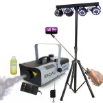 Pack pied lumi�re portique dj boost - light70 4 projecteurs - machine fum�e ibiza lsm1200pro - enceinte ...