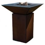 Pack brasero printemps - cevenol simple cuve corten - brasero sans rangement bois - carr - modle moderne ...