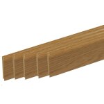 Pack promotionnel de 5 plinthes m�dium (mdf) revetu ch�ne bord arrondi 2000 x 68 x 9 mm . forestea dimensions ...