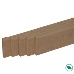 Pack promotionnel de 5 plinthes m�dium (mdf) brut 2000 x 57 x 9 mm - pefc 70%. forestea dimensions : ...