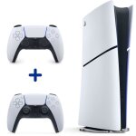 Pack ps5 digital : console ps5 digitale (modle slim) + 2me manette sans fil ps5 dualsense blanche