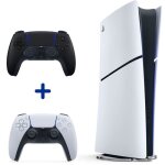 Pack ps5 digital : console ps5 digitale (modle slim) + 2me manette sans fil ps5 dualsense noire