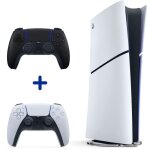 Pack ps5 digitale (sans lecteur cd) : console playstation 5 (mod�le slim) + 2�me manette dualsense noire ...