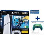 Pack ps5 digitale (sans lecteur cd) : console playstation 5 (slim) + fortnite� flowering chaos + 2�me ...