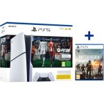 Pack ps5 standard : console playstation 5 (modle slim) + fc26 (code dans la boite) + battlefield 6