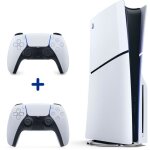 Pack ps5 standard : console ps5 (modle slim) + 2me manette sans fil ps5 dualsense blanche