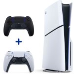 Pack ps5 standard : console ps5 (modle slim) + 2me manette sans fil ps5 dualsense noire