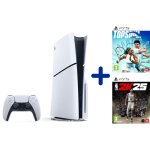 Pack ps5 standard : console ps5 (modle slim) + top spin 2k25 + nba 2k25