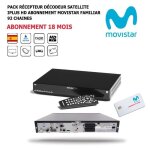 Pack r�cepteur d�codeur satellite - iplus - hd - abonnement 18 mois - 92 cha�nes - tv espagnole