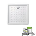 Pack receveur de douche 90 x 90 villeroy et boch o novo carr blanc + kit dtanchit wedi