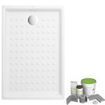 Pack receveur de douche 120 x 90 villeroy et boch o novo rectangle blanc + kit dtanchit wedi