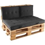 Pack salon de jardin palettes et cousinage gris - oviala