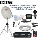 Pack satellite camping tntsat trepied + parabole pliable + récepteur tntsat ths806 + kit satfinder + ... Pack satellite camping tntsat trepied + parabole pliable + récepteur tntsat ths806 + kit satfinder + ...