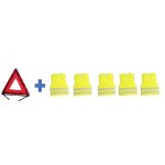 Pack sécurité - htc equipement - 1 triangle + 5 gilets de sécurité adulte xl Pack sécurité - htc equipement - 1 triangle + 5 gilets de sécurité adulte xl