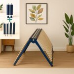 Pack sommier pliable + 6 pieds - couchage 140 cm - sommier 2 places � lattes 40 lattes multiplis ? cadre ...