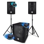 Pack sono tout en 1 - 1000w caisson bi - amplifi usb bluetooth sub 30cm cbles pieds animations mariages ...