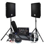 Pack sonorisation - bm sonic - bms - 1000 - amplificateur 1000w - enceintes 2x300w - bluetooth & jeu ...