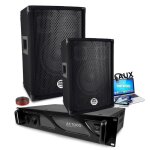 Pack sono 1600w haut - parleur bm sonic bms - 08 2x300w amplificateur 1000w cblage - idal petite salle ...