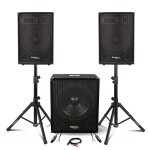 Pack sono 2000w - 2 enceintes ibiza disco12b 2x600w + caisson actif sub15a 800w + table mixage djm150usb ...