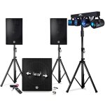 Pack sono - bm sonic - bms - 1812 - 2400w - bluetooth / usb / aux - subwoofer actif + 2 enceintes