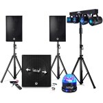 Pack sono 2400w - bm sonic - bms - 1812 - 2400w (600w + 2x300w) - bluetooth / usb - pack 4en1 avec lumi�res ...